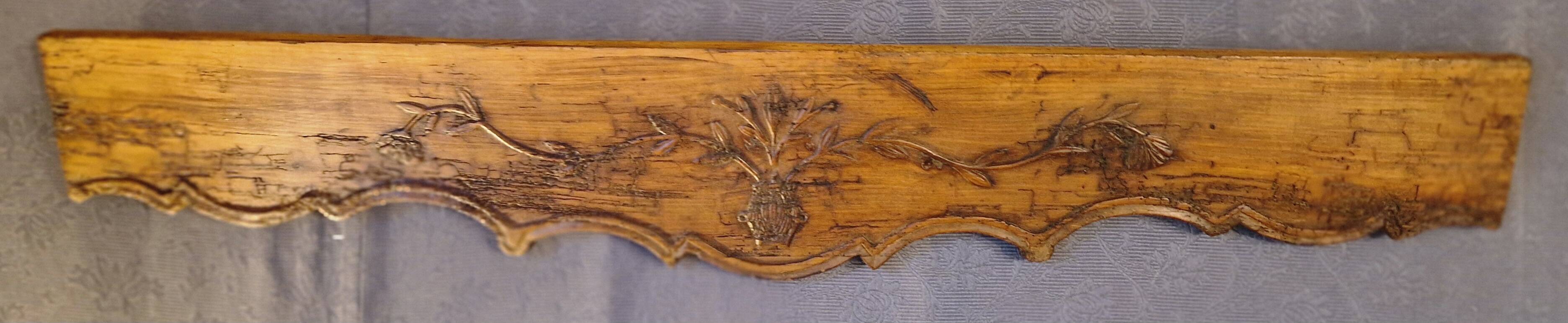 Panelling, ornamental pediment interior, 19th century.