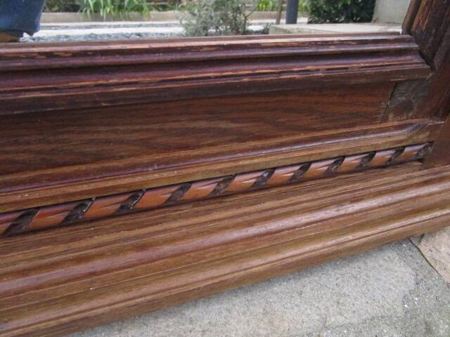 Large antique oak mirror