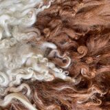 Small sheepskin, raw, brown and beige, authentic