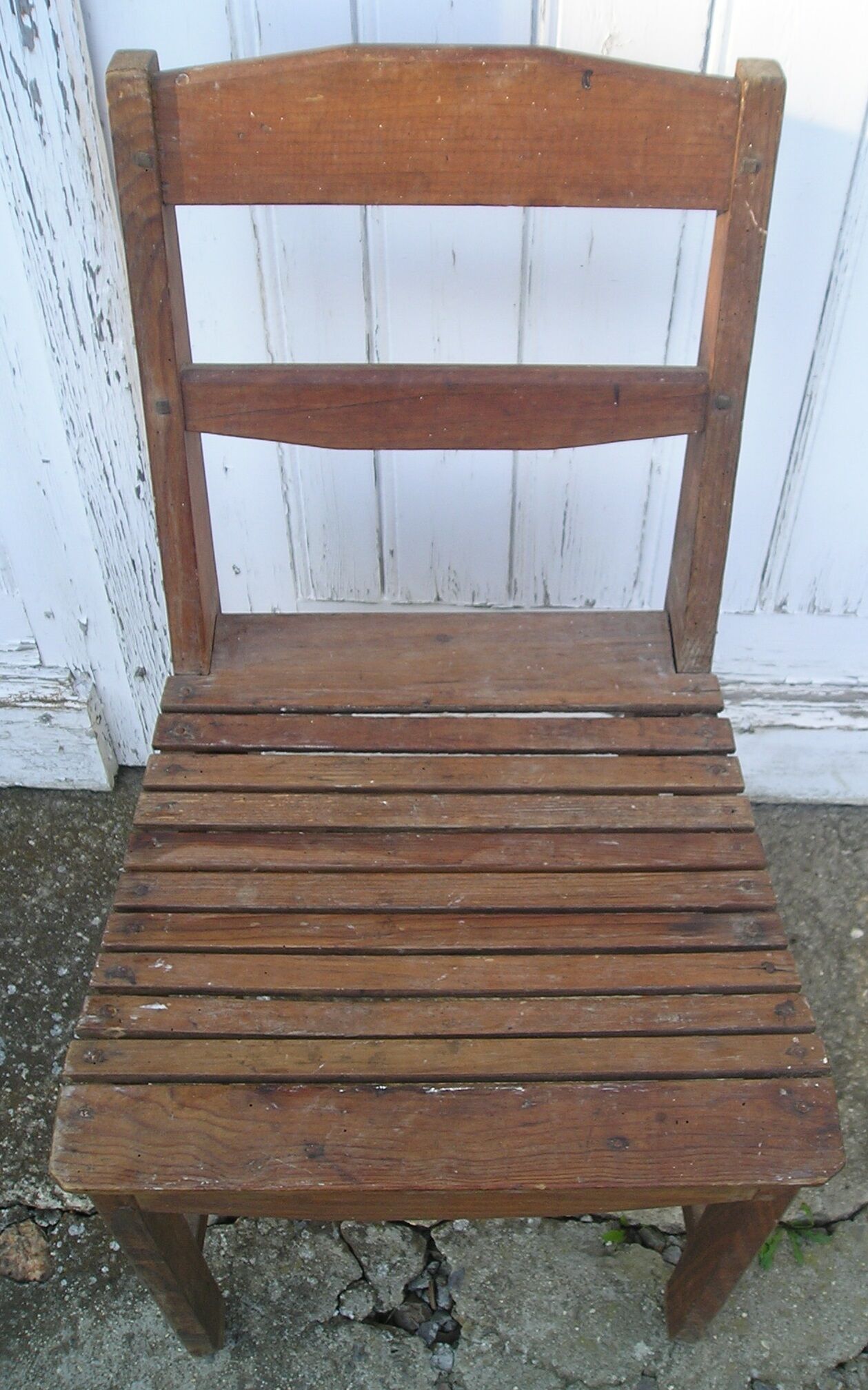 Rustic handcrafted wooden chair