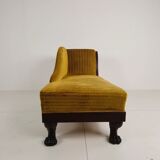 Superbe chaise longue Empire en acajou – vers 1800–1830 – pieds en pattes de lion sculptés