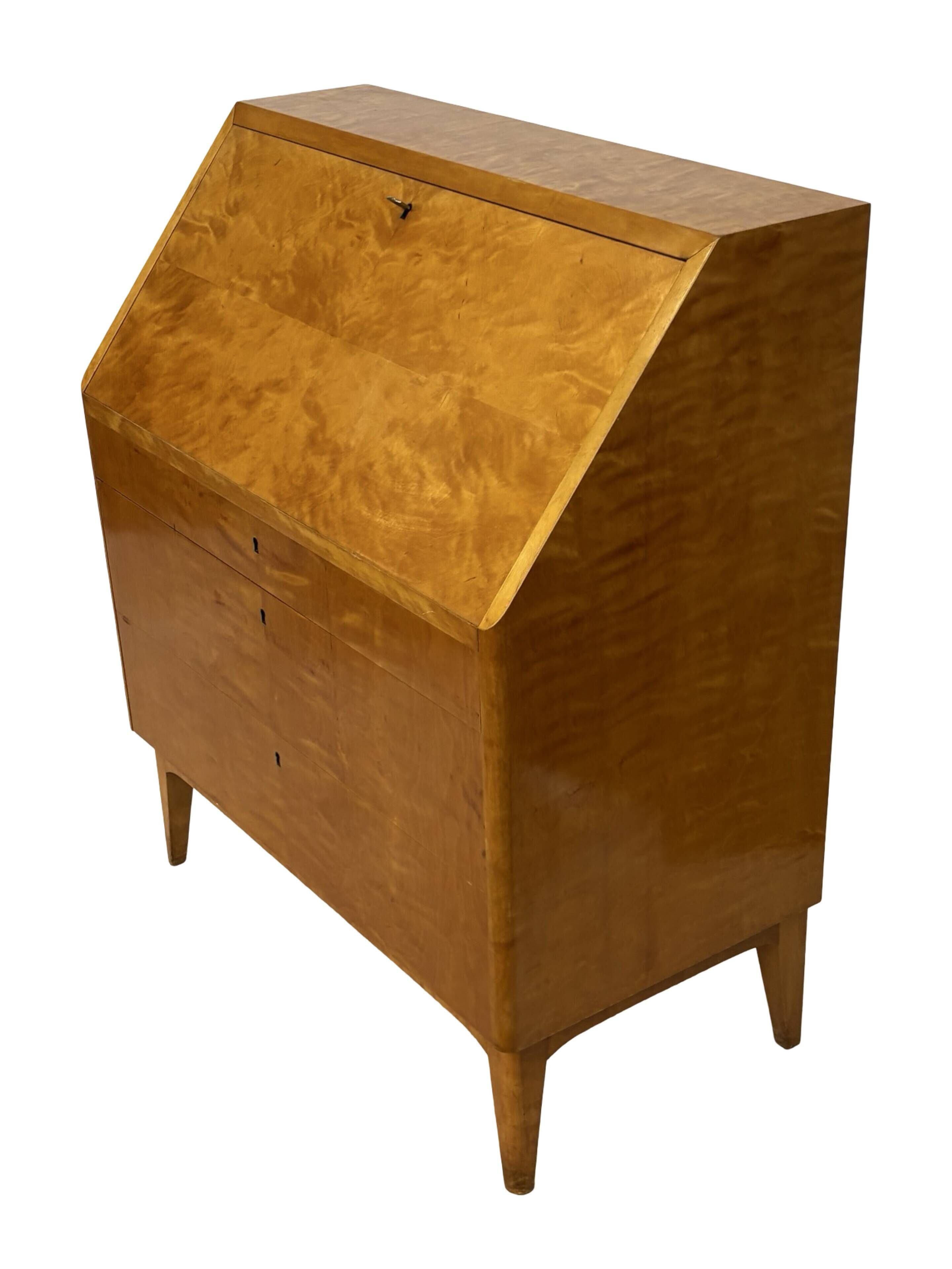 Vintage Secretary Cabinet Swedish 1960s Workspace
