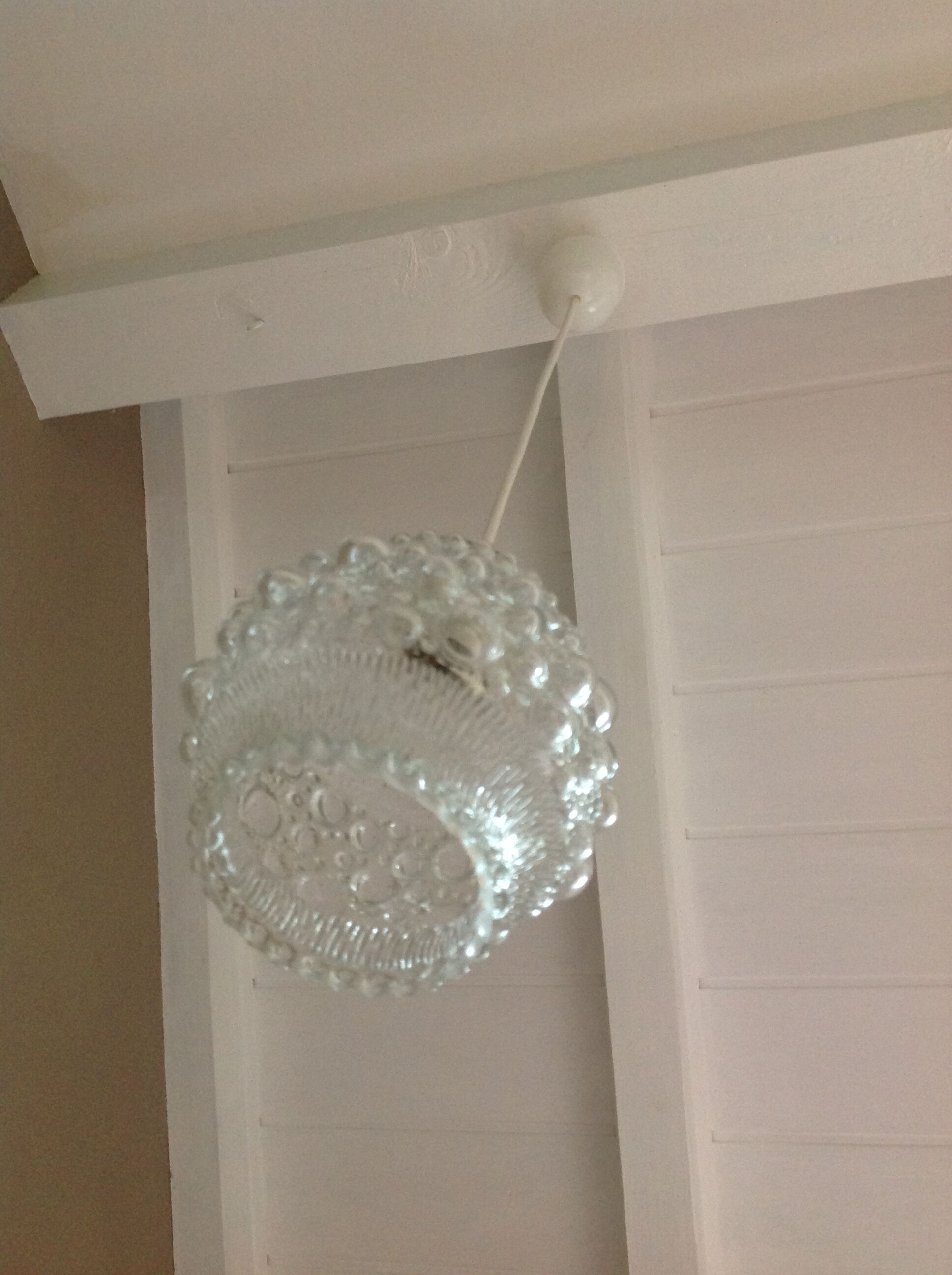 Bubbled glass hanging lamp 60/70