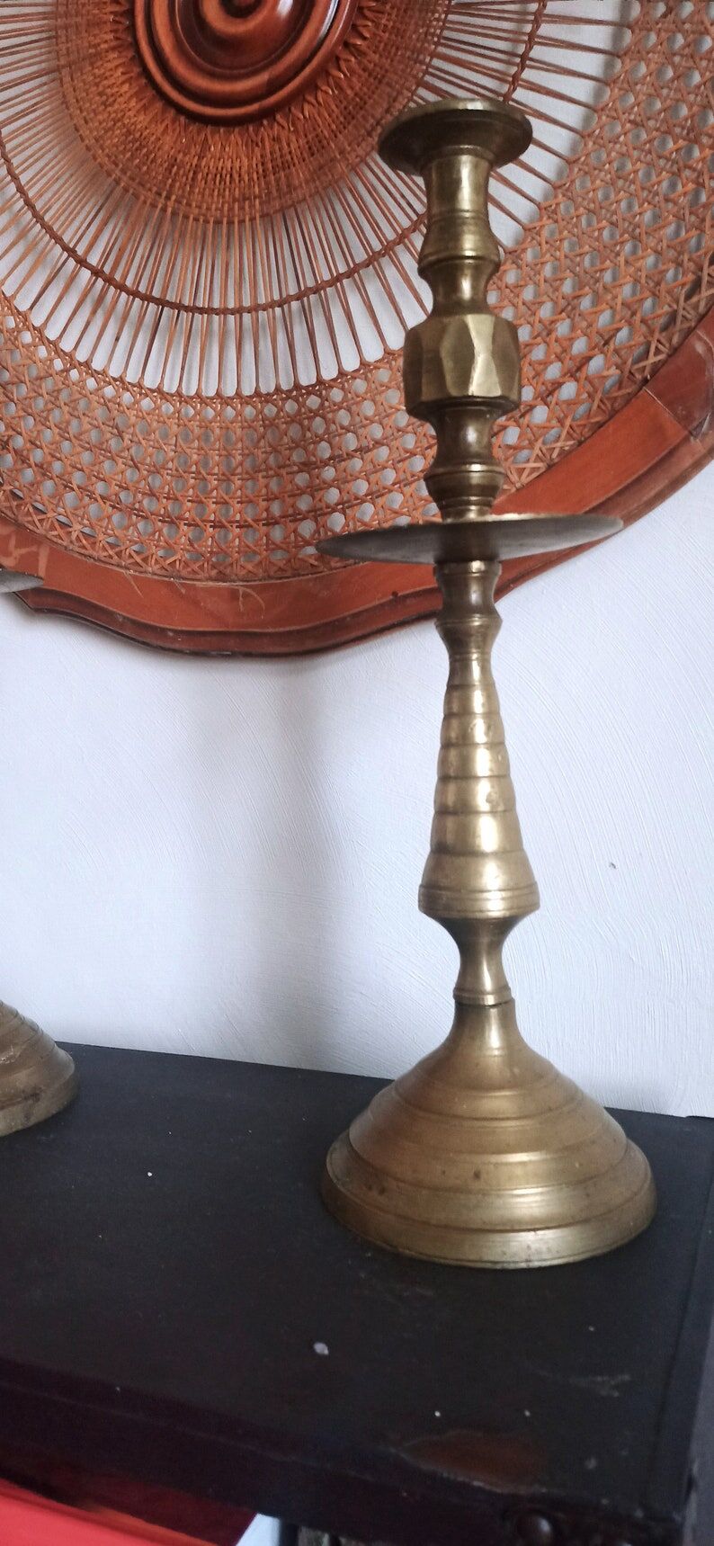 2 brass candle holders