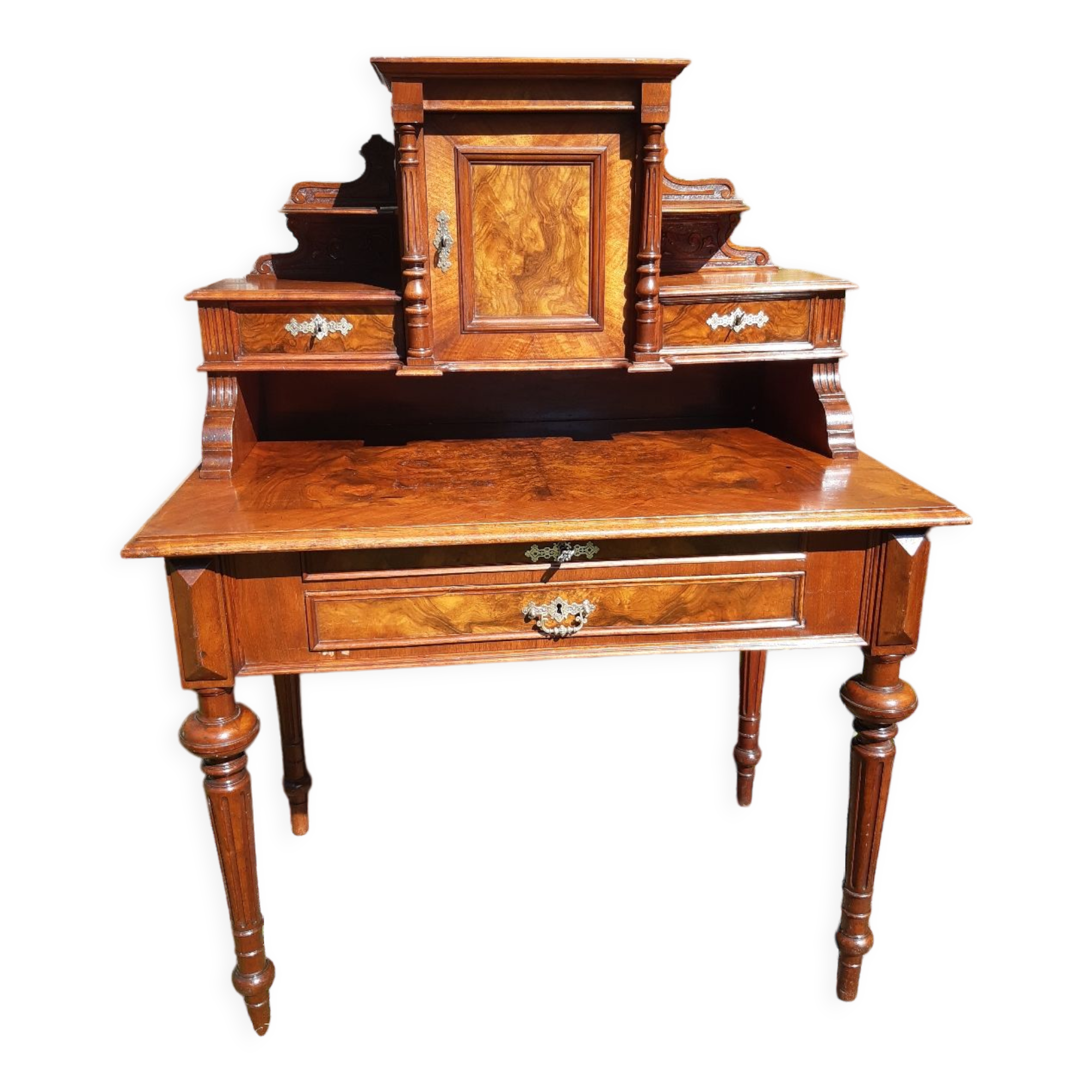 Walnut stepped desk nineteenth era