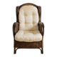 Vintage retro armchair in rattan and wicker