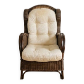 Vintage retro armchair in rattan and wicker