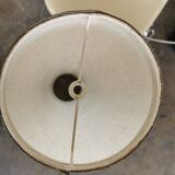 Floor lamp seventies totem, chrome and suede