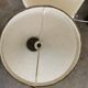 Lampadaire seventies totem, chrome et daim
