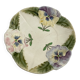 : Antique Longchamp slipware plate - Pansy decoration