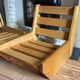 Vintage pair of pine armchairs by René Martin, cabinetmaker Perriand, 1950s.