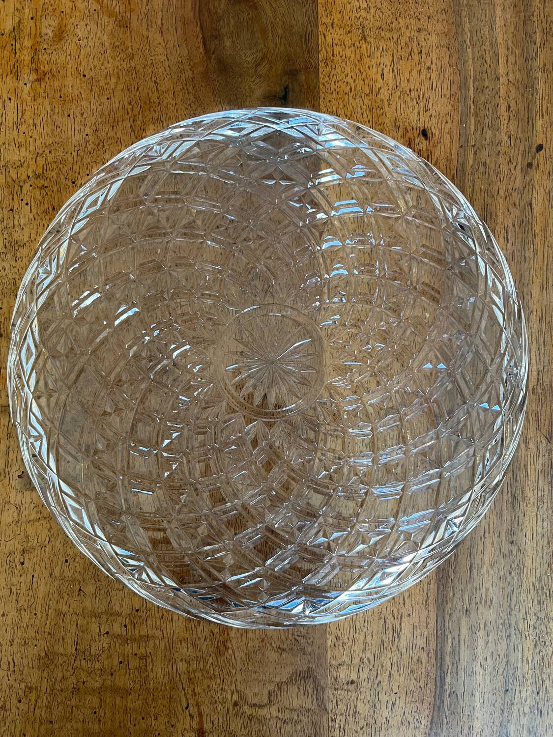 Large pressed glass plate