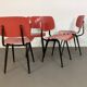 4 Red Revolt chairs by Friso Kramer from the 1960s.