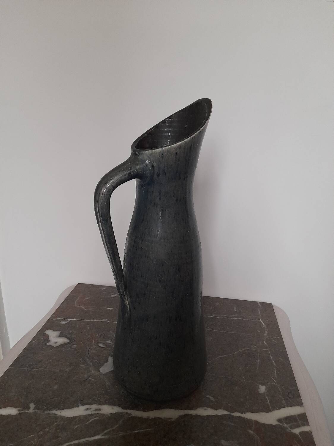 Pitcher, vase, ceramic signed Accolay
