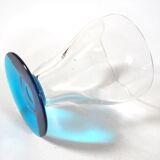 Set de 6 verres à pieds bleus