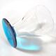 Set of 6 blue stemmed glasses