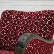 1960s, Danish armchair, cherry-red furniture velour, oak wood.