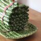 Saucer in the shape of asparagus
