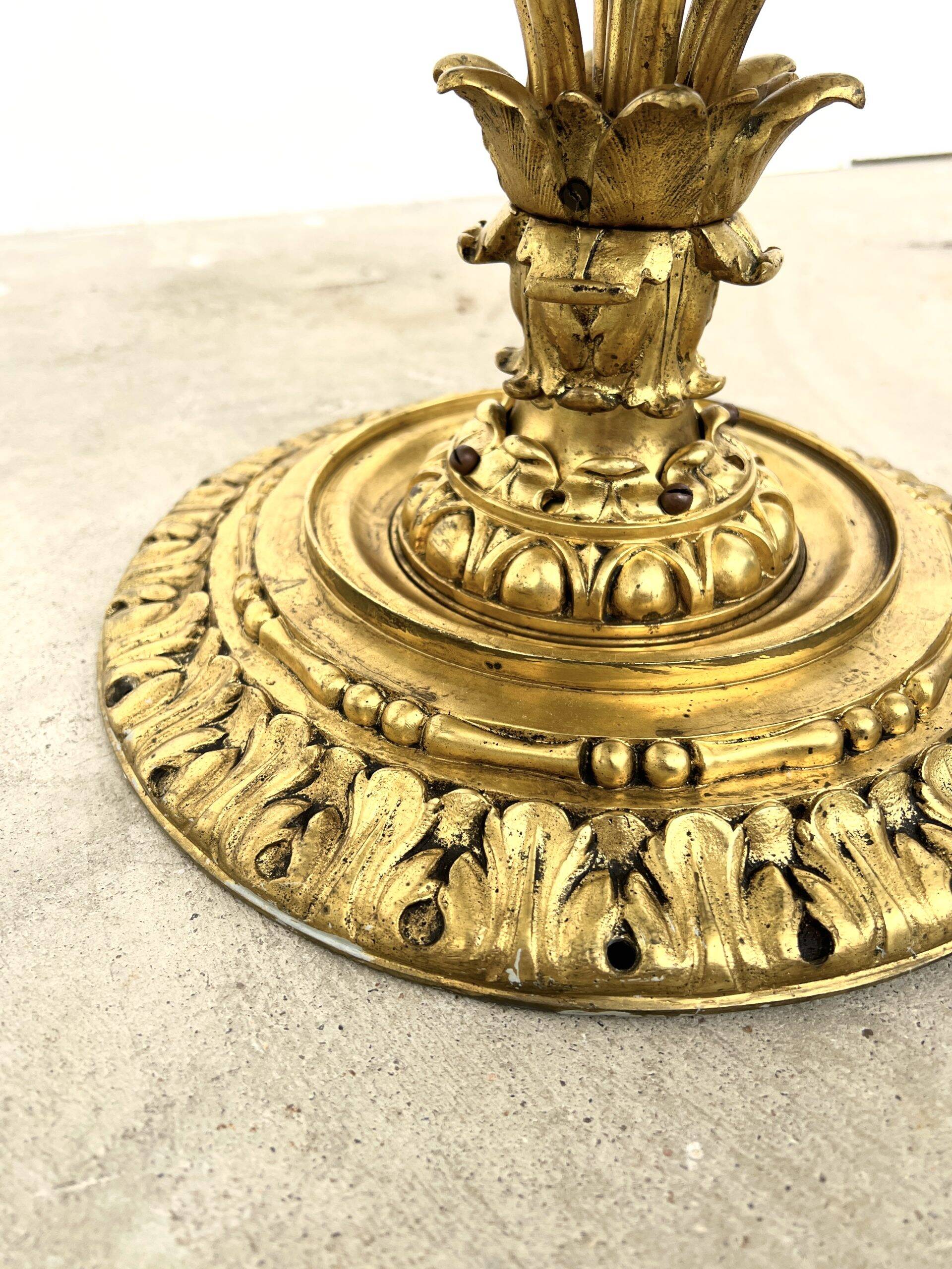 "Hot Air Balloon" Ceiling Light – Gilded Bronze & Crystal (7 Lights)