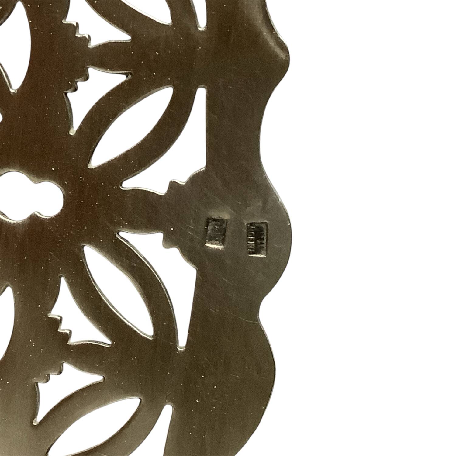 Grand compotier vintage ajouré en métal argenté – Élégance intemporelle