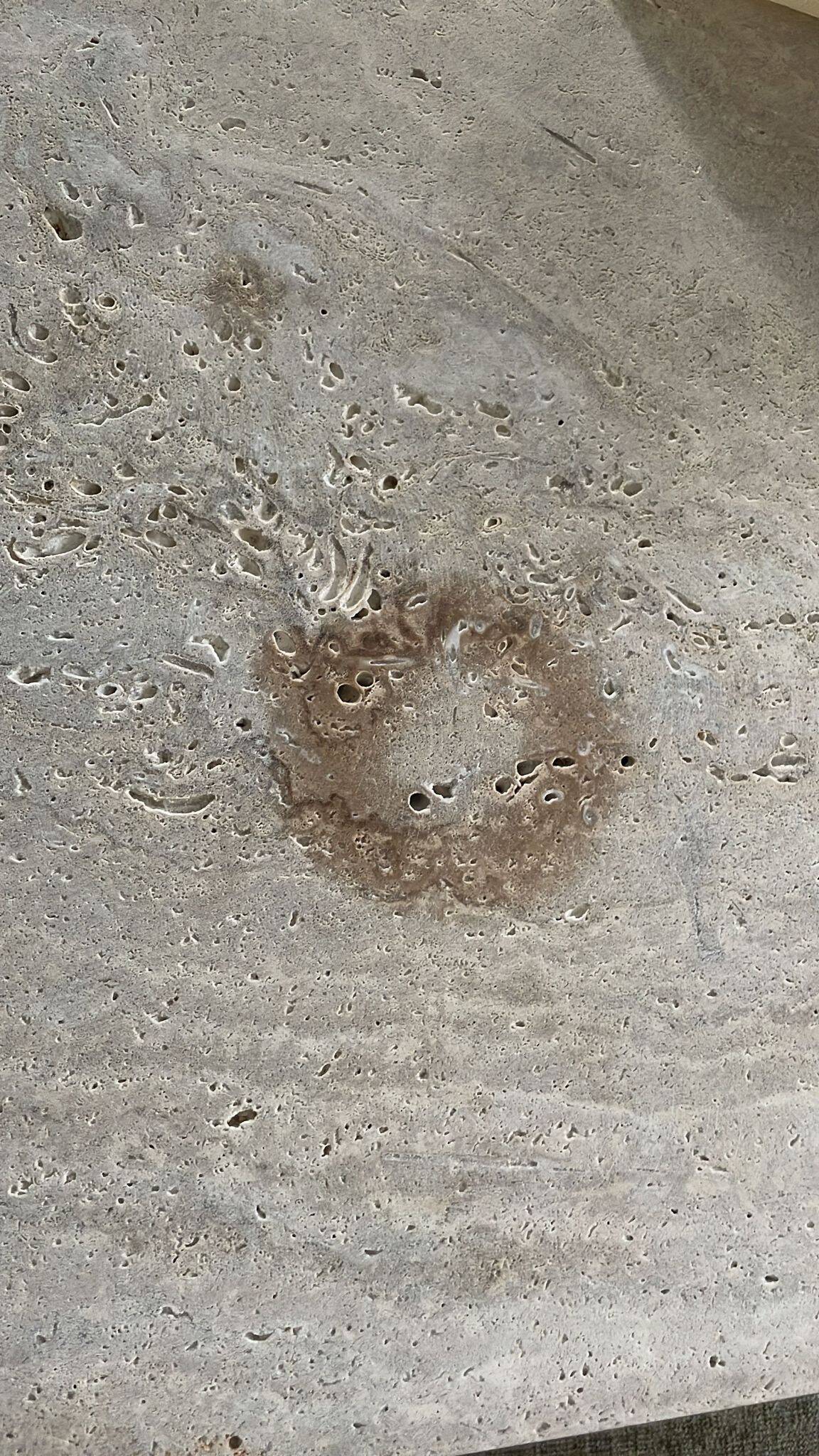 Travertine dining table