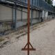 Screen - antique Burmese teak partition / 4 mirrored panels front and back
