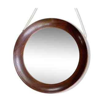 Solid teak mirror