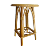 Vintage rattan stool 60's 70's