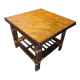 Table basse vintage 70 rotin