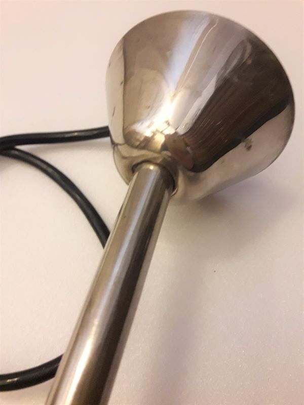 Art Deco aluminium and globe ceiling light