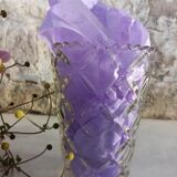 Four bohemian crystal vases