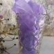 Four bohemian crystal vases