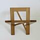 Scandinavian magazine rack in solid wood 1970