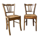 Set of 2 old mulched wooden chairs