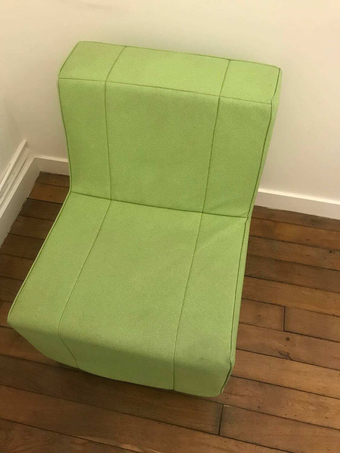 Fauteuil Chauffeuse Salon Vintage Design Vert 1970 Années 70 60