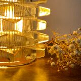 Vintage moulded glass tulip walker