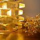 Vintage moulded glass tulip walker