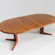 Vintage Glostrup Danish round extendable dining table solid teak
