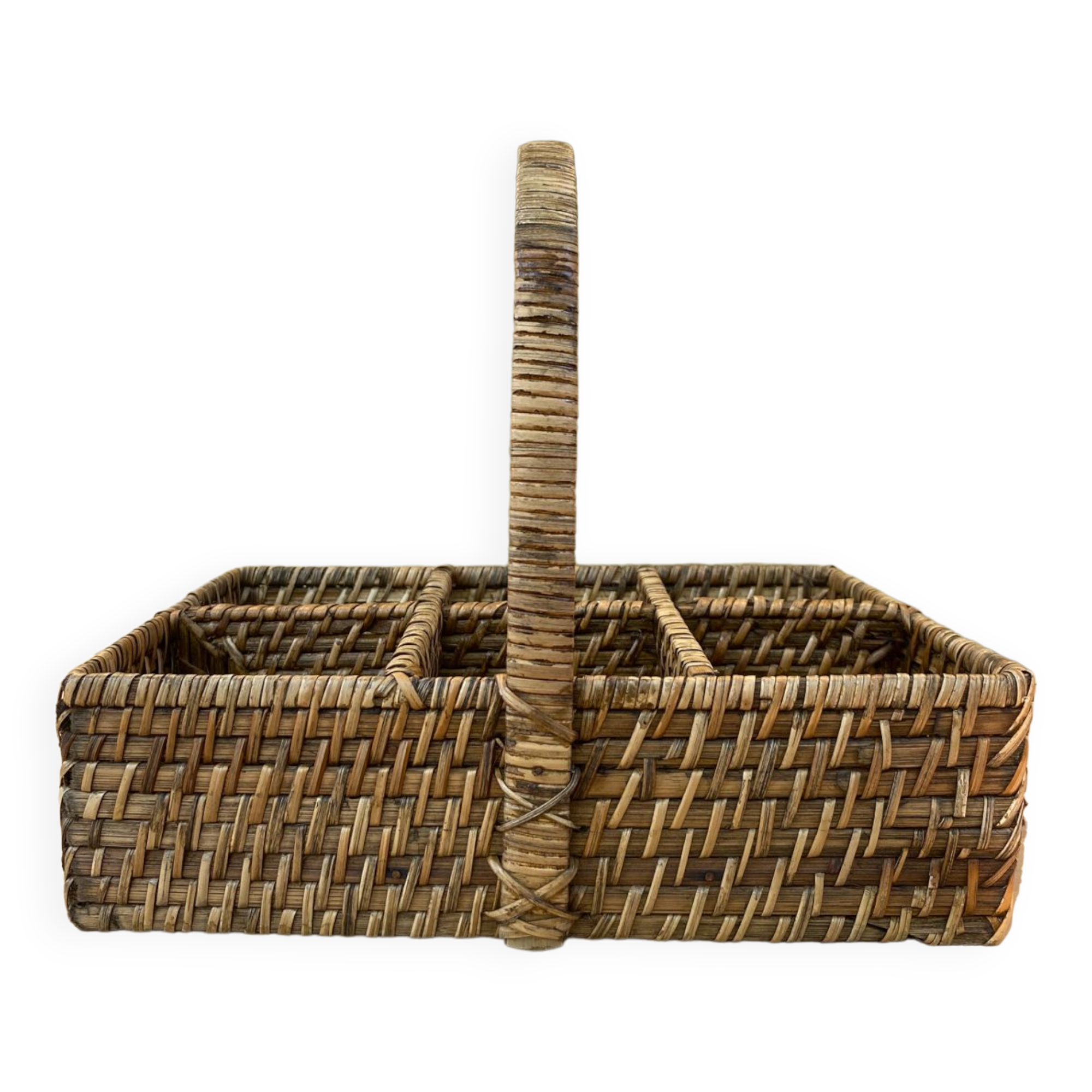 Wooden glass basket
