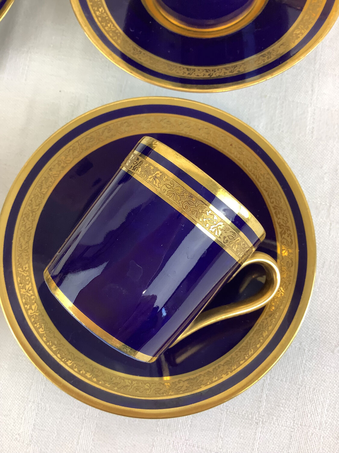 6 cups & saucers Tours porcelain