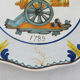 Geo Matel earthenware plate copy of old Nevers model 'I sing for freedom'