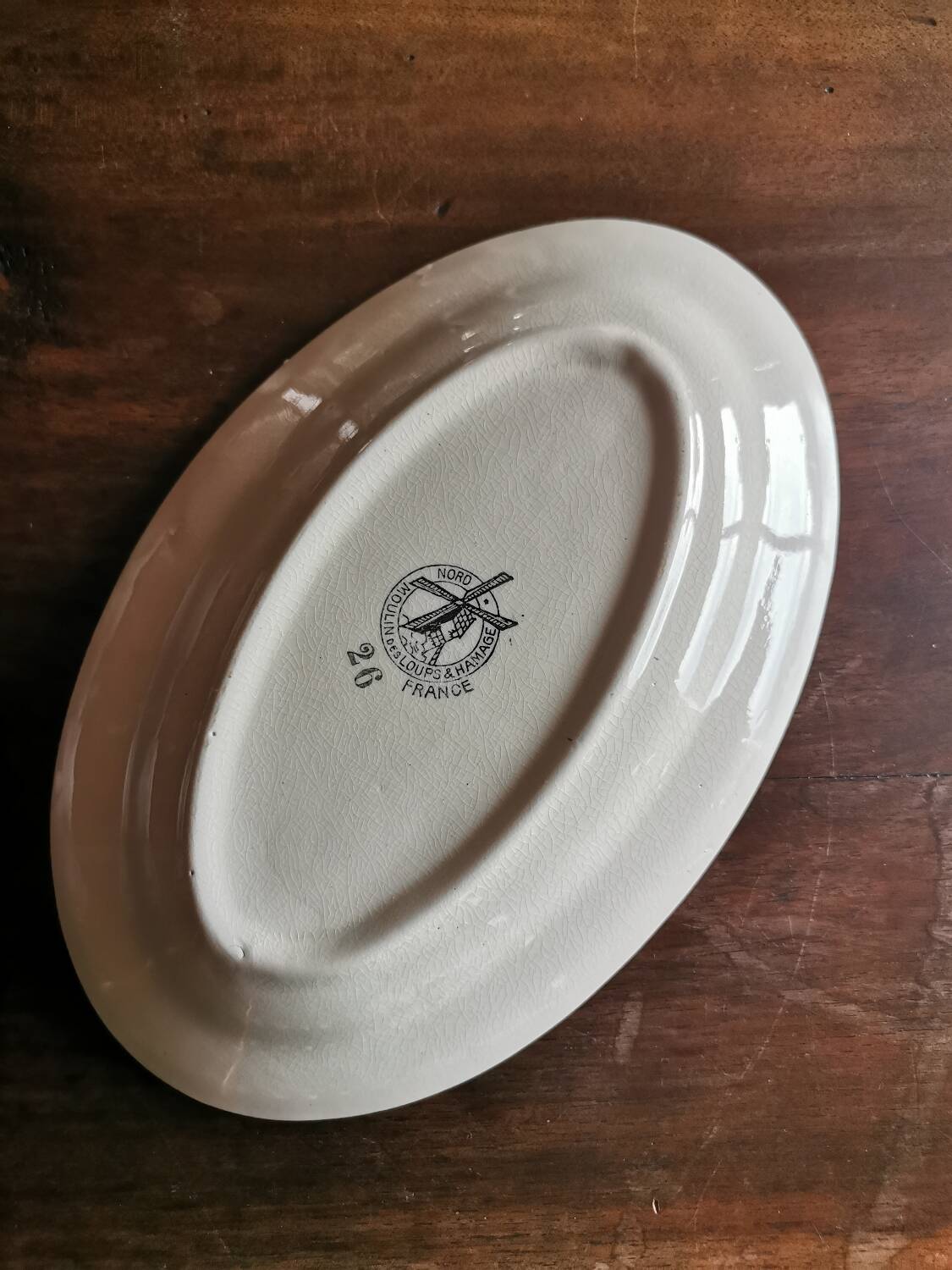 Vintage Moulin des Loups red bowl