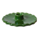 Ceramic candle holder serrated plate fir green