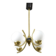 Mid-Century Italian Brass and Opaline Chandelier
