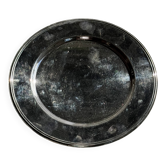 Round vintage silver-plated tray D30 H2