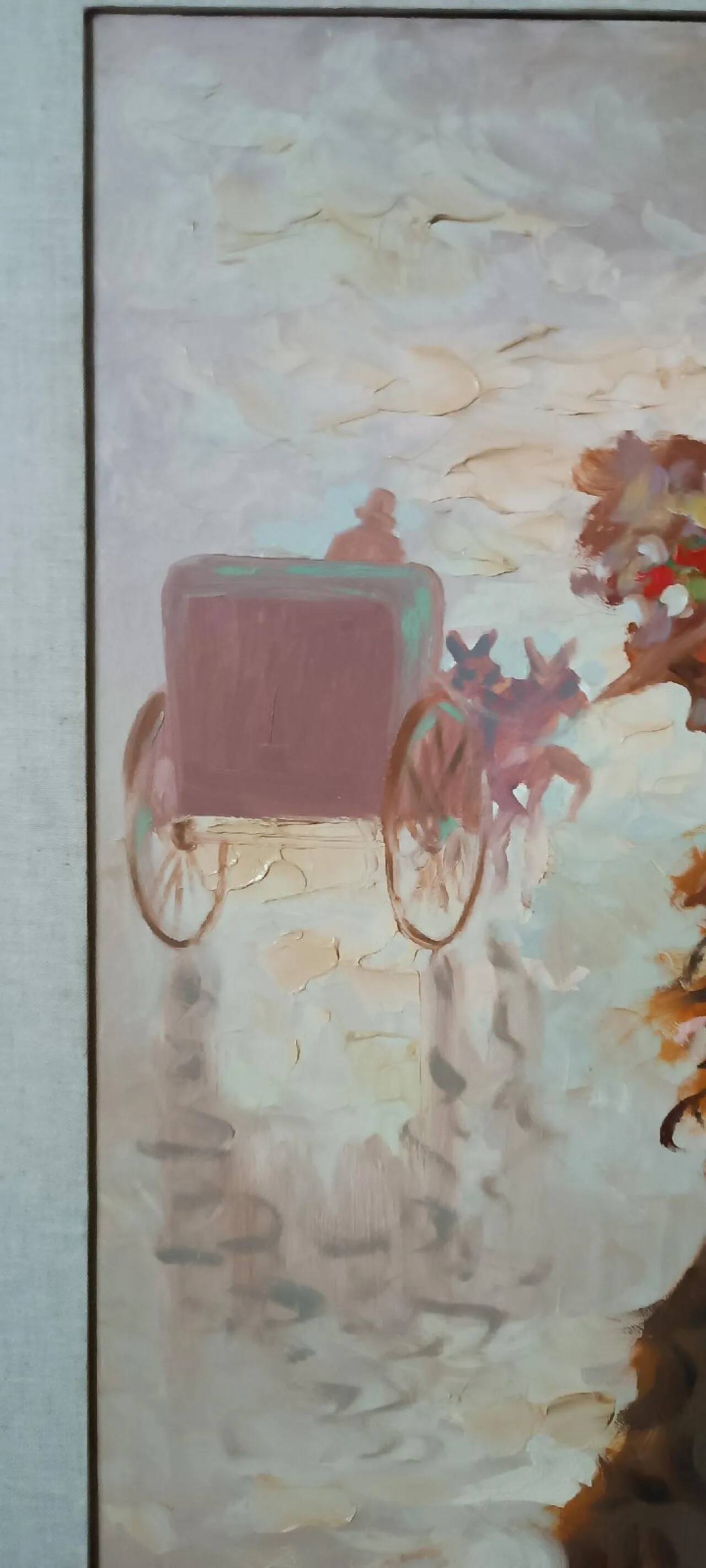 Parisian Scene by Pietro Pantino, oil on canvas, 20th century