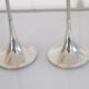 Pair of vintage metal candle holders 1970