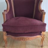 Set of 2 armchairs and 1 bench Louis XV-style
