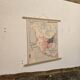 Old geography map / school map South America North America