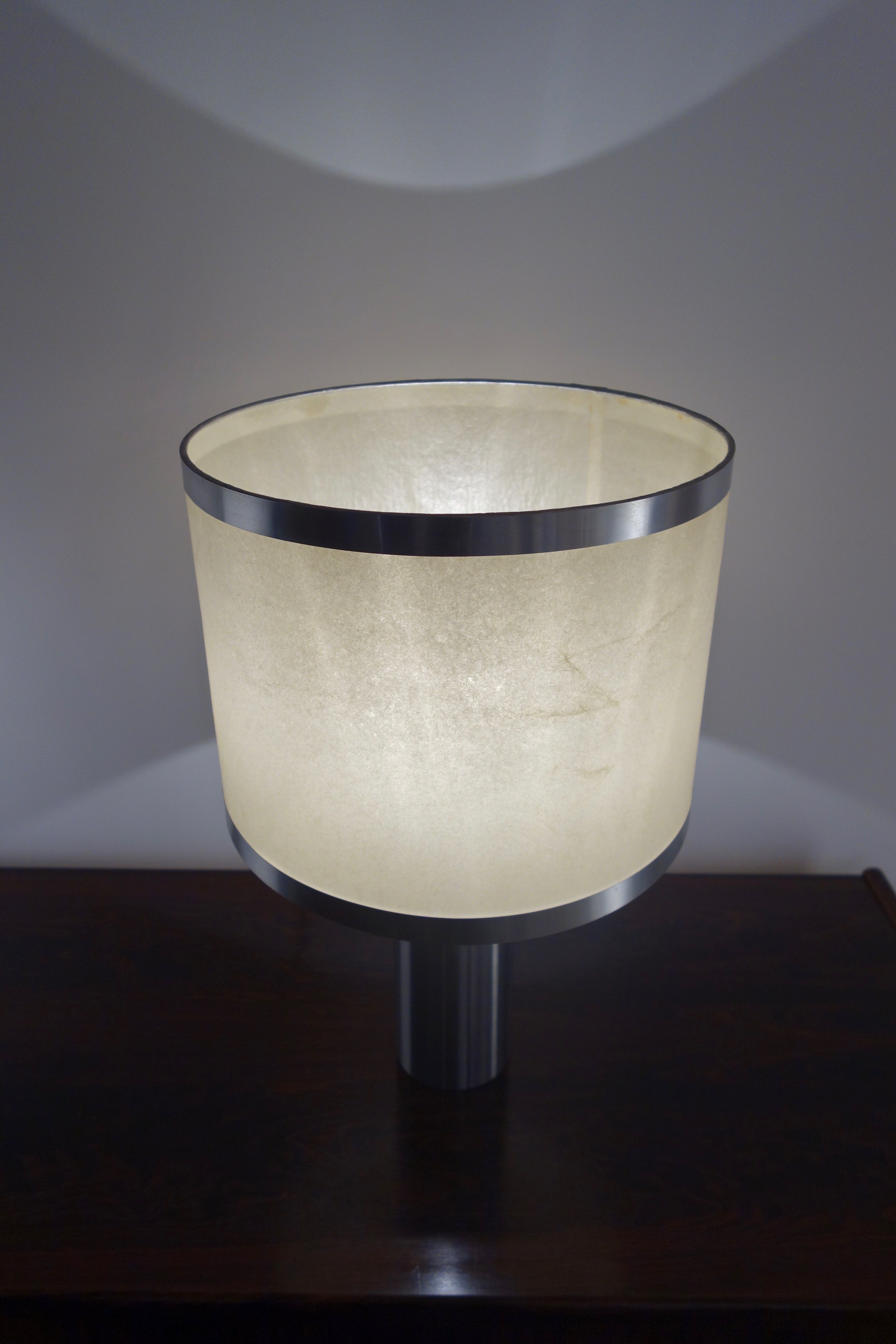Vintage lamp in brushed aluminum from the 70s